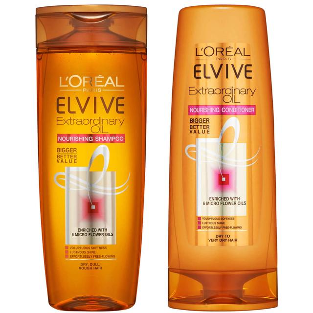 L'Oréal Paris Elvive Extraordinary Oil Shampoo and Conditioner Set on Productcaster.