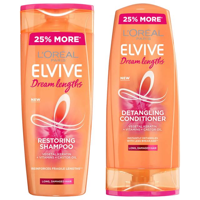 L'Oréal Paris Elvive Dream Lengths Shampoo and Conditioner Set on Productcaster.