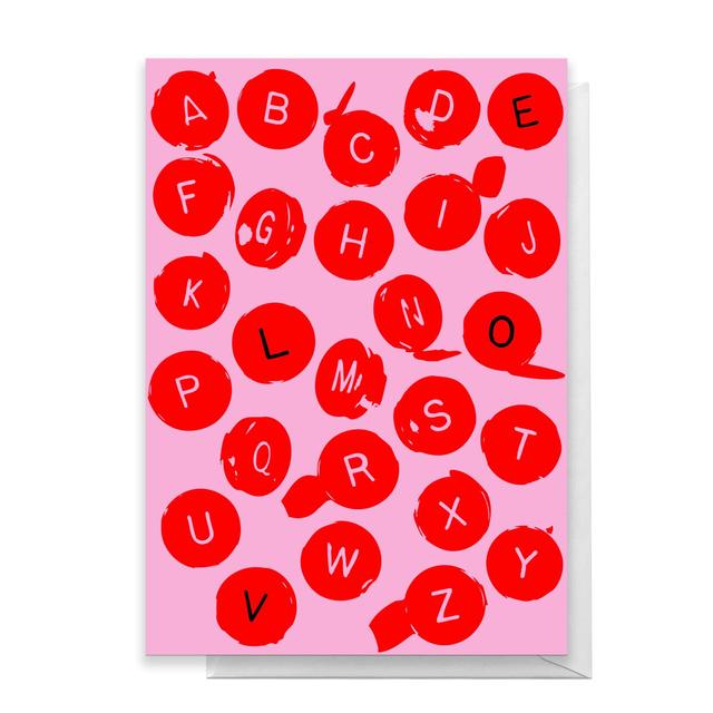 Love Alphabet Greetings Card - Large Card on Productcaster.