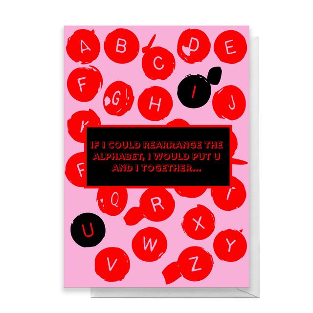 Rearrange The Alphabet Greetings Card - Standard Card on Productcaster.