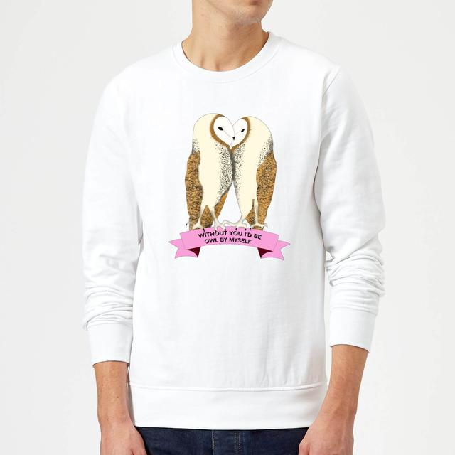 Without You I'd Be Owl By Myself Sweatshirt - White - XXL - Weiß on Productcaster.