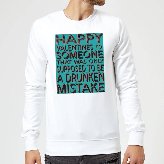 Drunken Mistake Sweatshirt - White - M - Weiß on Productcaster.