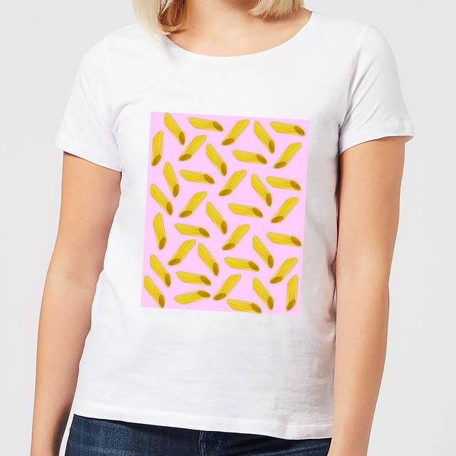 Penne Pasta Pink Women's T-Shirt - White - XL - White on Productcaster.