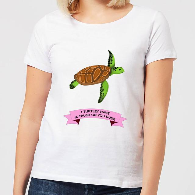 I Turtley Have A Crush On You Dude Women's T-Shirt - White - XL - Weiß on Productcaster.