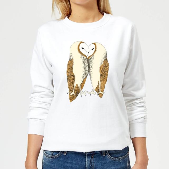 Nuzzling Barn Owls Women's Sweatshirt - White - L - Weiß on Productcaster.