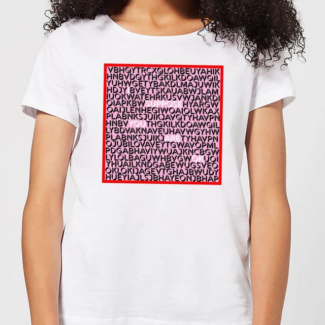 I Suppose You Are Ok Word Search Women's T-Shirt - White - L - Weiß on Productcaster.