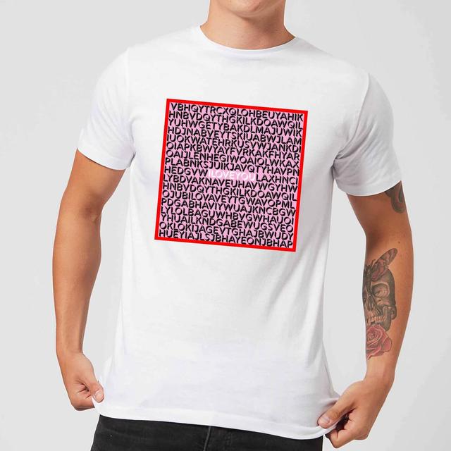 I Love You Word Search Men's T-Shirt - White - XXL - Weiß on Productcaster.