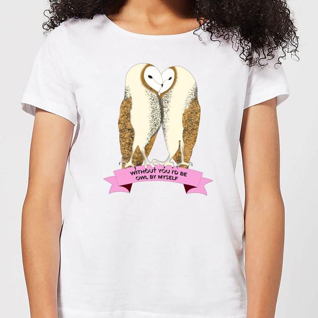 Without You I'd Be Owl By Myself Women's T-Shirt - White - M - Weiß on Productcaster.