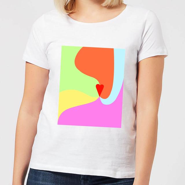 Rainbow Love Swirl Women's T-Shirt - White - S - Weiß on Productcaster.