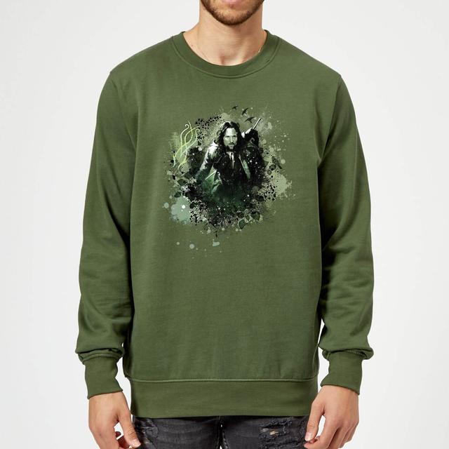 Sudadera Aragorn Colour Splash de El Señor de los Anillos - Verde bosque - XXL on Productcaster.