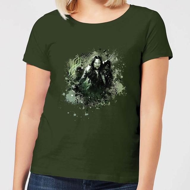 Camiseta para mujer El Señor de los Anillos Aragorn Colour Splash - Verde bosque - XXL - Forest Green on Productcaster.