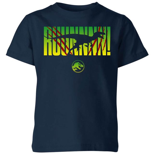 Jurassic Park Run! Kids' T-Shirt - Navy - 3-4 Years on Productcaster.