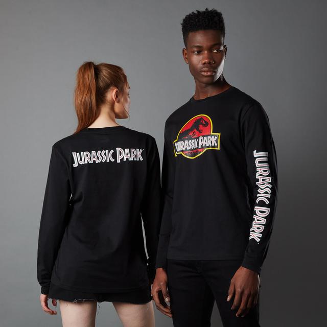 Jurassic Park Primal Classic Logo Unisex Long Sleeved T-Shirt - Black - L - Svart on Productcaster.