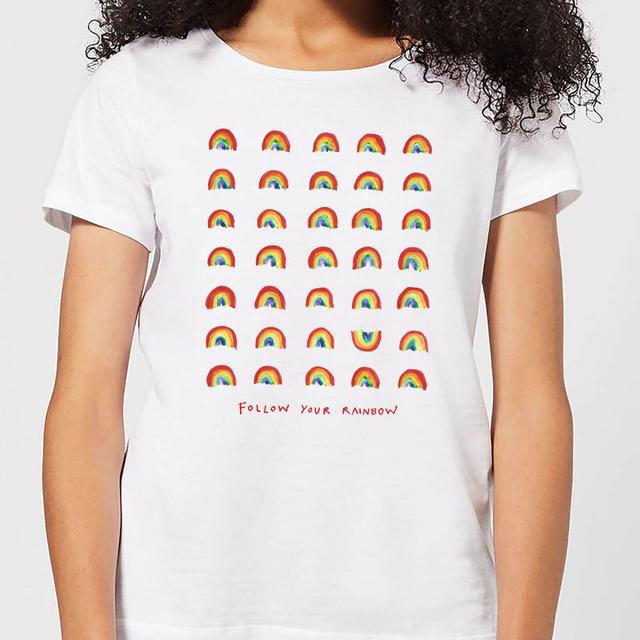 Poet and Painter Follow Your Rainbow Women's T-Shirt - White - XL - Weiß on Productcaster.