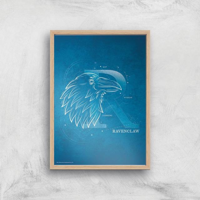 Harry Potter Ravenclaw A4 Movie Poster Art Print - Wooden Frame on Productcaster.