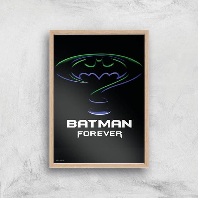 Batman Forever A3 Movie Poster Art Print - Wooden Frame on Productcaster.