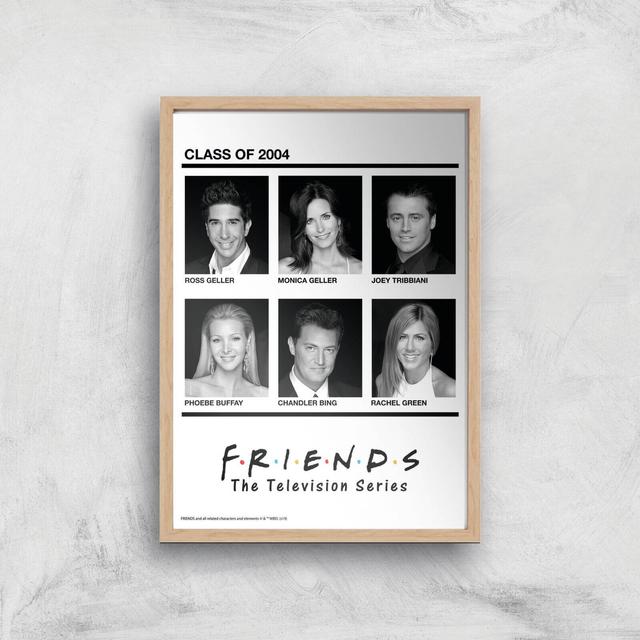 Friends Class of 2004 A4 Movie Poster Art Print - Wooden Frame on Productcaster.