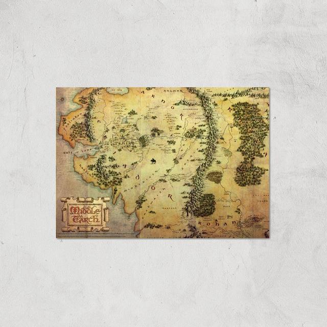 Lord of the Rings Map A4 Movie Poster Art Print - Print Only on Productcaster.