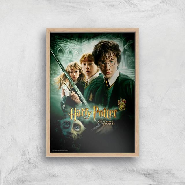 Harry Potter and the Chamber of Secrets A4 Movie Poster Art Print - Wooden Frame on Productcaster.