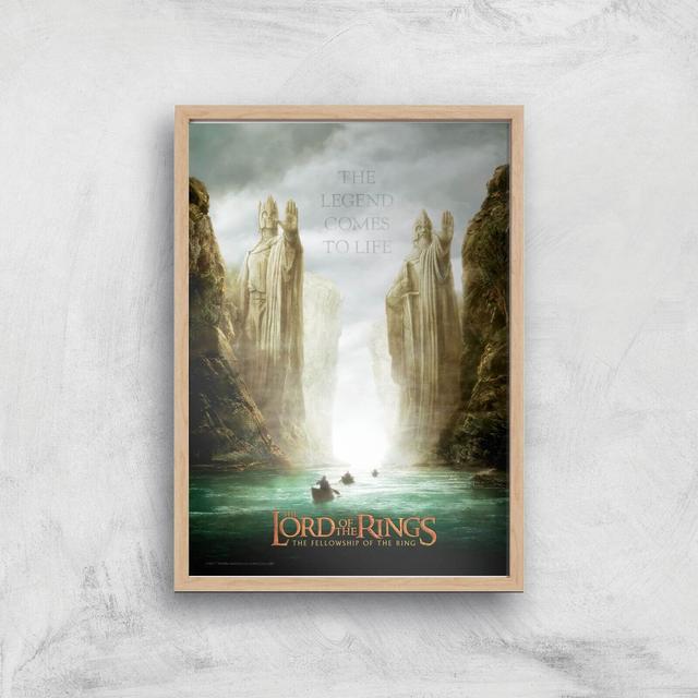 Lord of the Rings: The Fellowship of the Ring A4 Movie Poster Art Print - Wooden Frame on Productcaster.