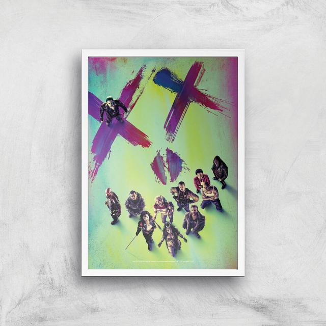 DC Suicide Squad A2 Movie Poster Art Print - White Frame on Productcaster.