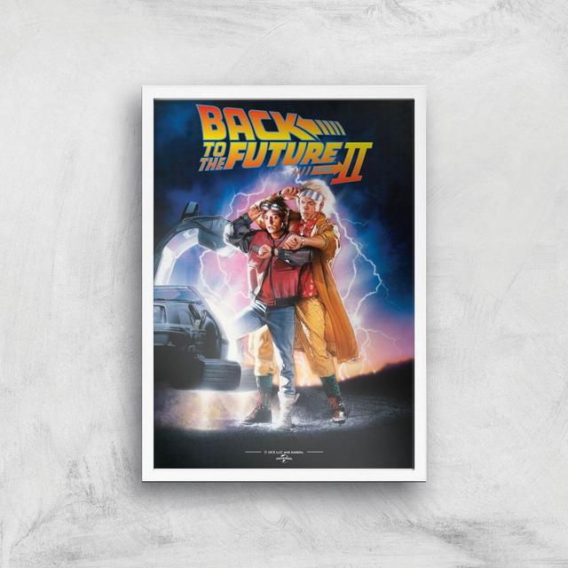 Back to the Future Part II A2 Movie Poster Art Print - White Frame on Productcaster.