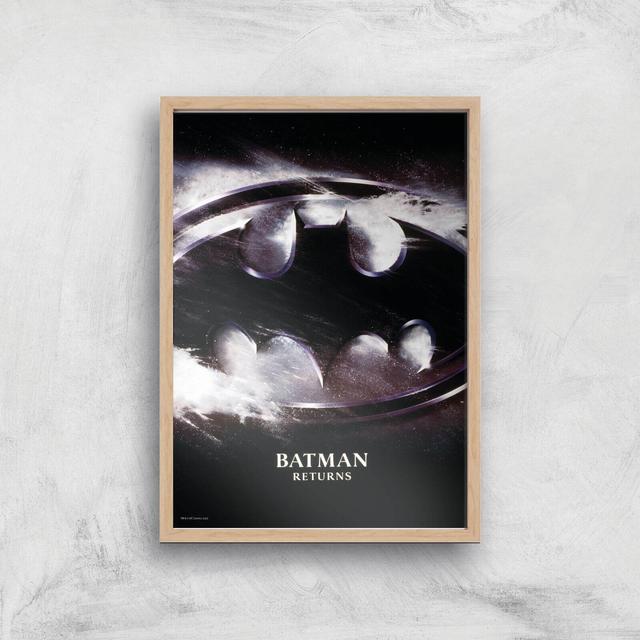 Batman Returns A4 Movie Poster Art Print - Wooden Frame on Productcaster.