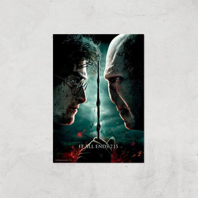 Harry Potter and the Deathly Hallows Part 2 A4 Movie Poster Art Print - Print Only on Productcaster.