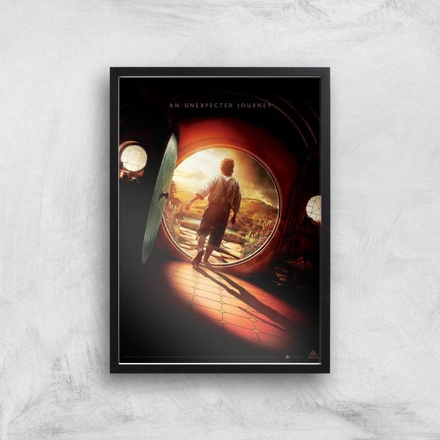 The Hobbit: An Unexpected Journey A3 Movie Poster Art Print - Black Frame on Productcaster.