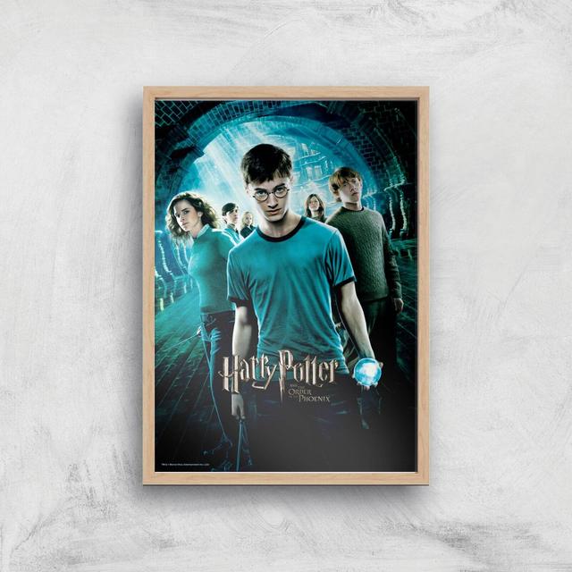 Harry Potter and the Order of the Phoenix A4 Movie Poster Art Print - Wooden Frame on Productcaster.