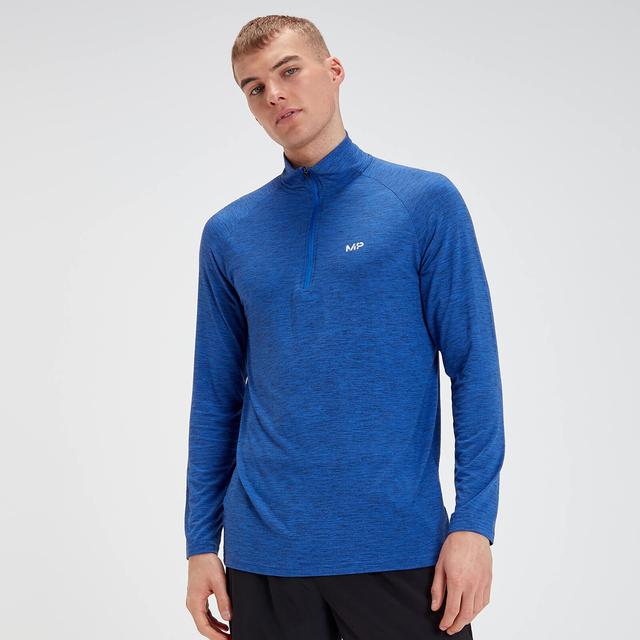 Mens Performance 1/4 Zip - Blue - XS - Myprotein on Productcaster.