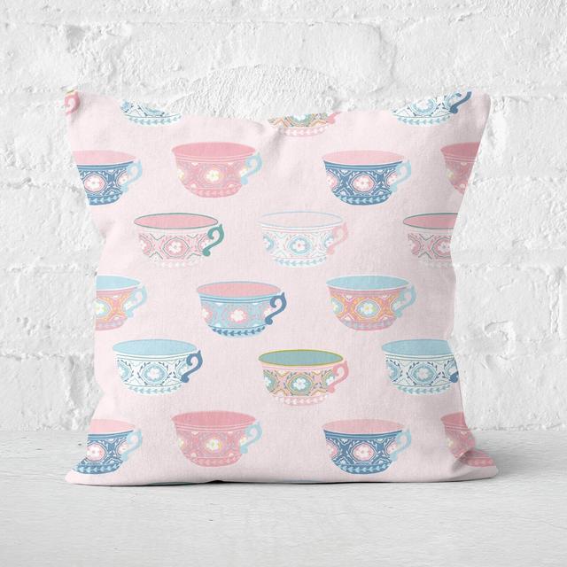 Tea Cup Square Cushion - 60x60cm - Soft Touch on Productcaster.