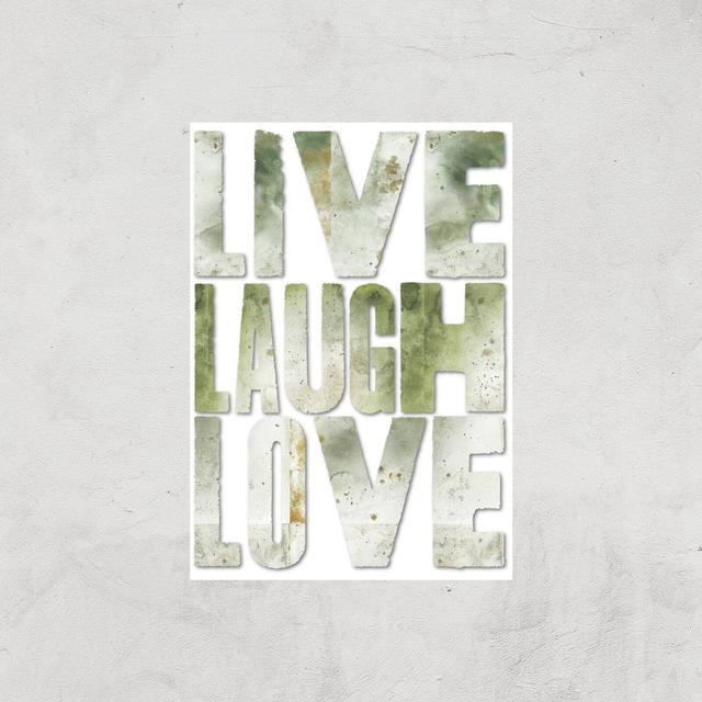 LIVE LAUGH LOVE Giclée Art Print - A4 - Print Only on Productcaster.