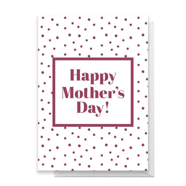 Happy Mother's Day Dots Greetings Card - Large Card on Productcaster.