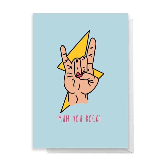 Mum You Rock Greetings Card - Large Card on Productcaster.