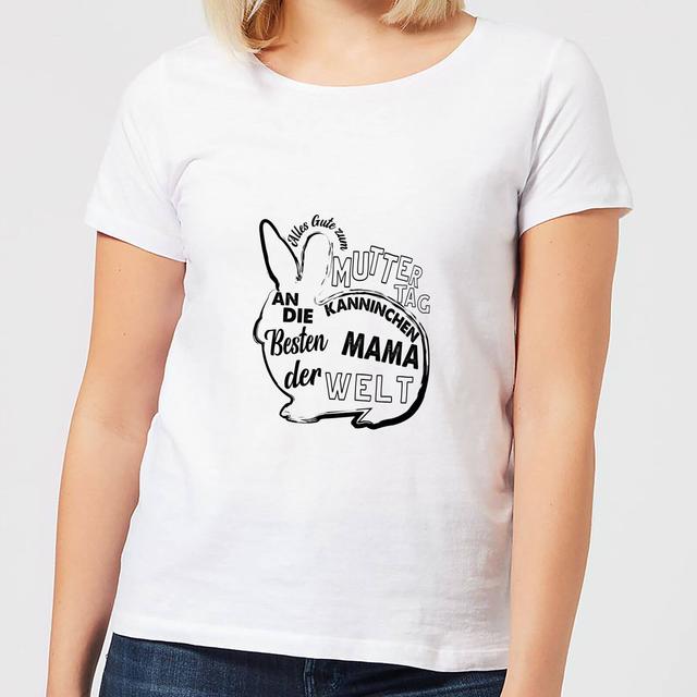 Alles Gute Zum Muttertag An Die Besten Kanninchen Mama Der Welt Women's T-Shirt - White - L - Weiß on Productcaster.