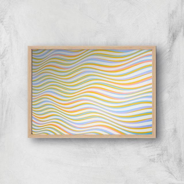 Psychedelic Waves Giclee Art Print - A2 - Wooden Frame on Productcaster.