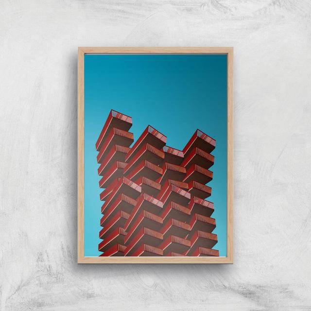 Building Blocks Giclee Art Print - A4 - Wooden Frame on Productcaster.