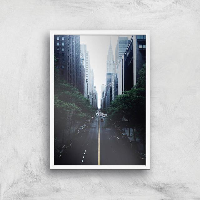 Heading Down Town Giclee Art Print - A2 - White Frame on Productcaster.