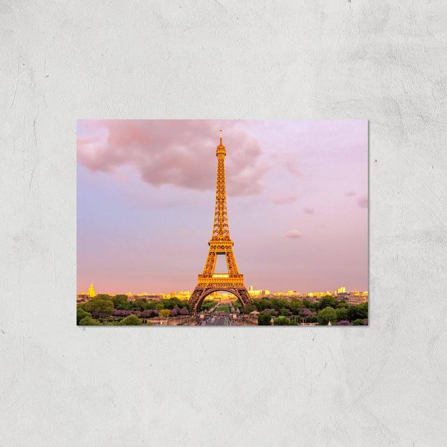 Eiffel Tower At Dusk Giclee Art Print - A2 - Print Only on Productcaster.