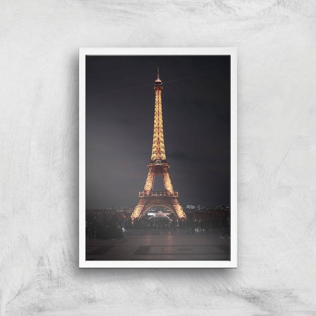 Eiffel Tower Giclee Art Print - A3 - White Frame on Productcaster.