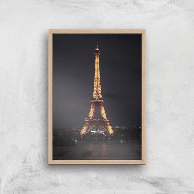 Eiffel Tower Giclee Art Print - A2 - Wooden Frame on Productcaster.