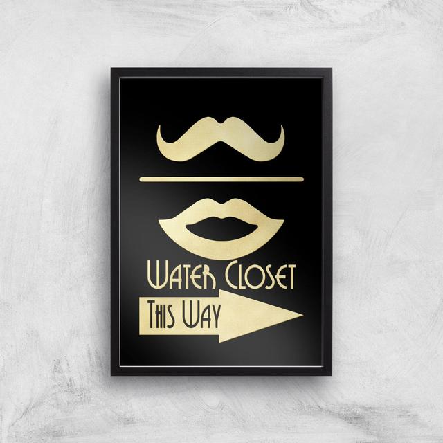 Water Closet Giclee Art Print - A3 - Black Frame on Productcaster.