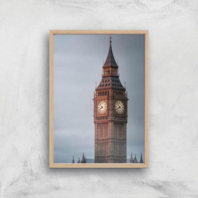 Big Ben Giclee Art Print - A4 - Wooden Frame on Productcaster.