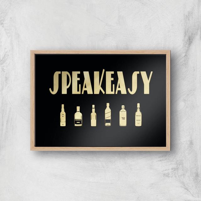 Speakeasy Giclee Art Print - A3 - Wooden Frame on Productcaster.