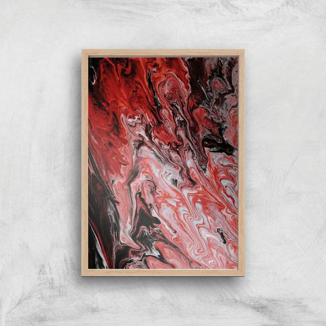 Melting Fire Giclee Art Print - A4 - Wooden Frame on Productcaster.