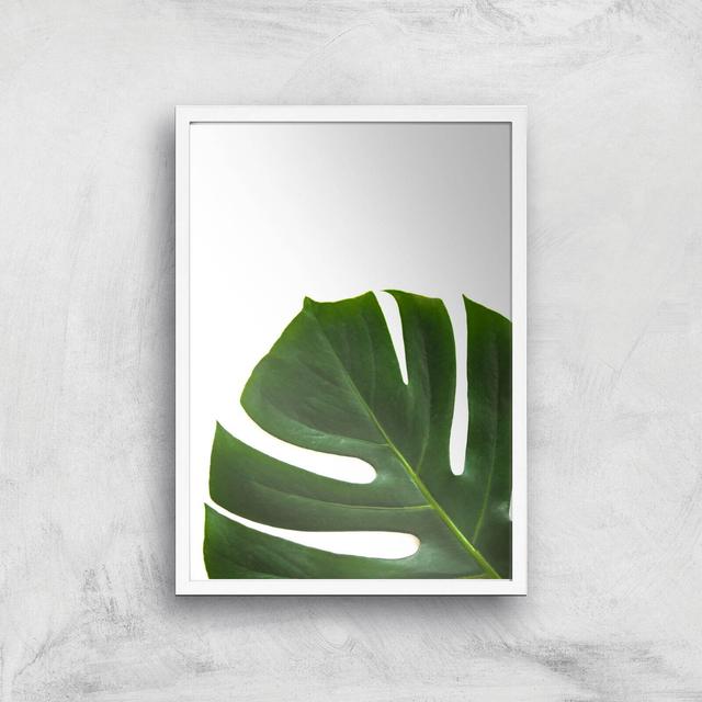 Leaf Section Giclee Art Print - A2 - White Frame on Productcaster.