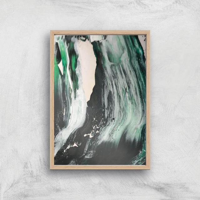 Raging Seas Giclee Art Print - A2 - Wooden Frame on Productcaster.