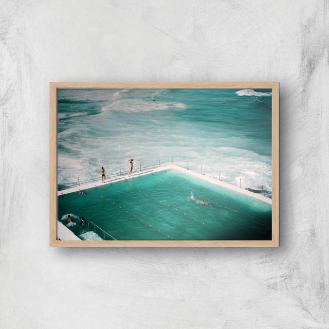 Rough Seas And Calm Pools Giclee Art Print - A2 - Wooden Frame on Productcaster.