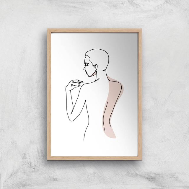 Itchy Back Giclee Art Print - A4 - Wooden Frame on Productcaster.